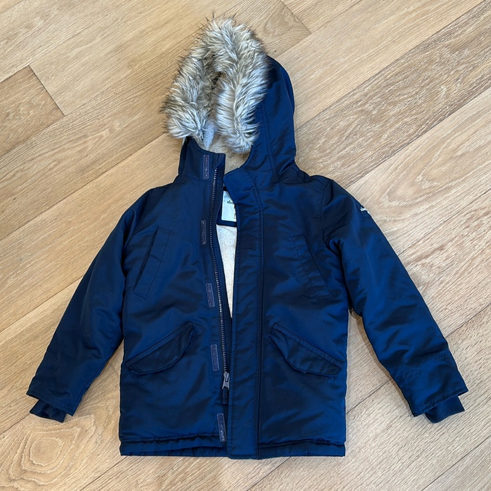 Abercrombie Kids Parka Coat with Removable Faux Fur Trim